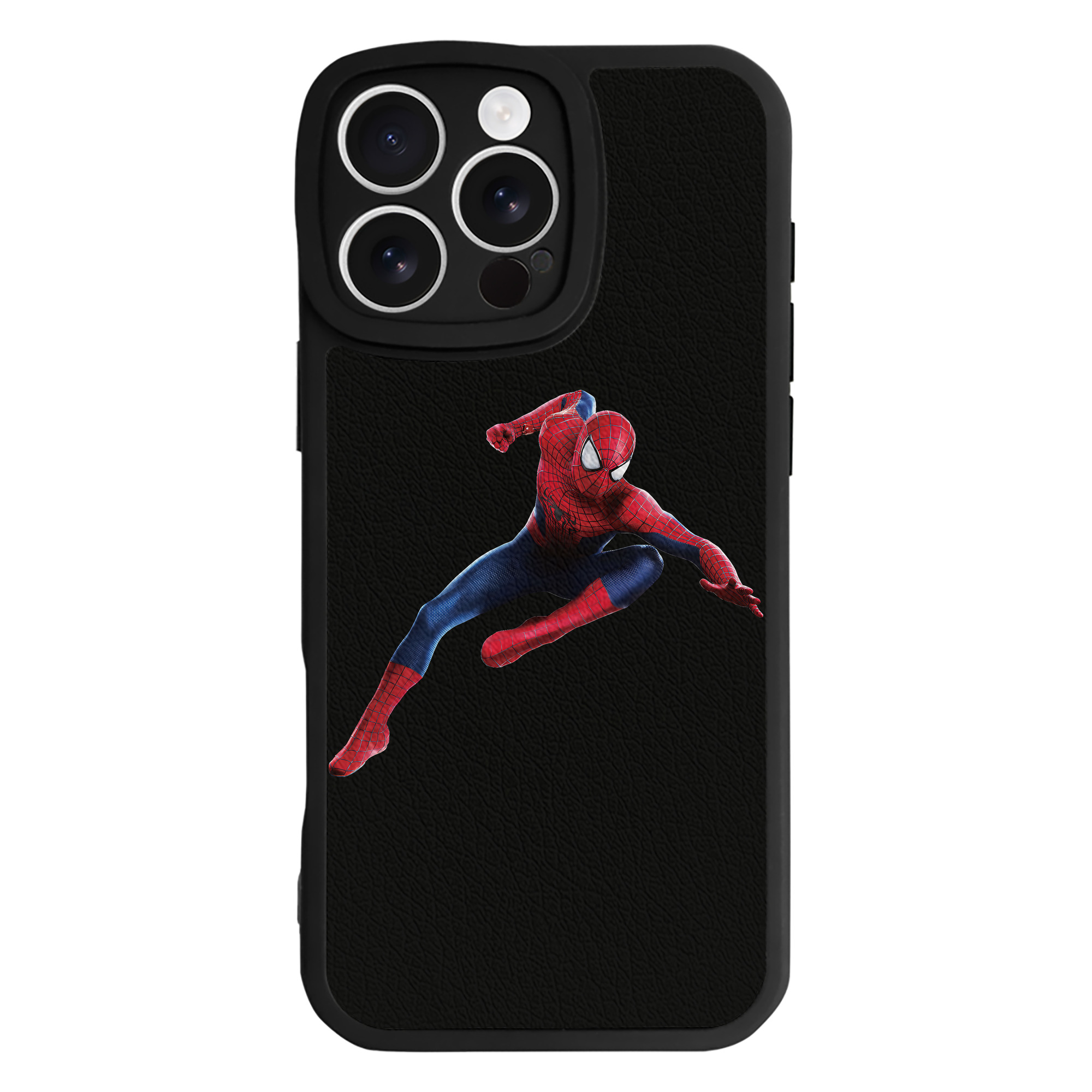 Spider Man スパイダーマン 【iPhone 16シリーズ対応】シリコンスマホケース（レザー調） 材質：シリコン